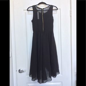NWT Women’s black dress worn gold zipper size L